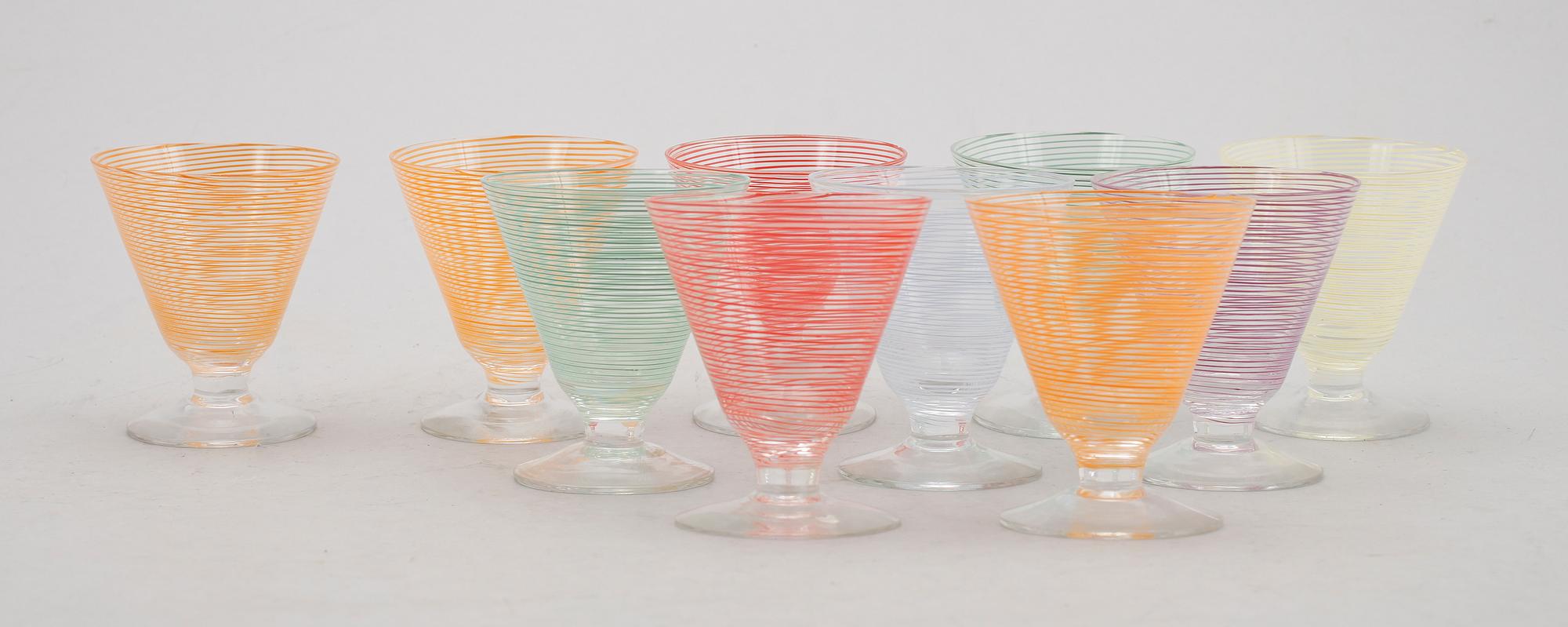 MARTINIGLAS, 10 st, "Party", Bengt Orup, Johansfors.
