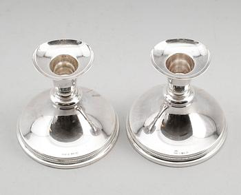 LJUSSTAKAR, 1 par, silver, MGAB, Uppsala 1960-tal.