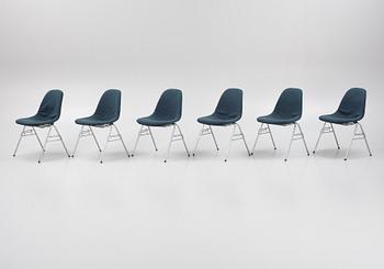 Charles & Ray Eames, stolar, 6 st. "DDS-I",  licenstillverkad av Hille of London Ltd, England, 1960/70-tal.
