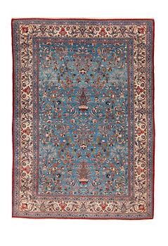 280. A rug, old Nain Tuteshk part silk, ca 223 x 156 cm.