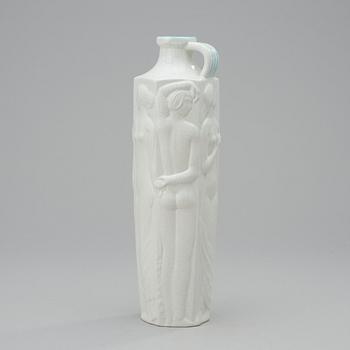 A Tyra Lundgren faience vase, Arabia, Finland 1928.