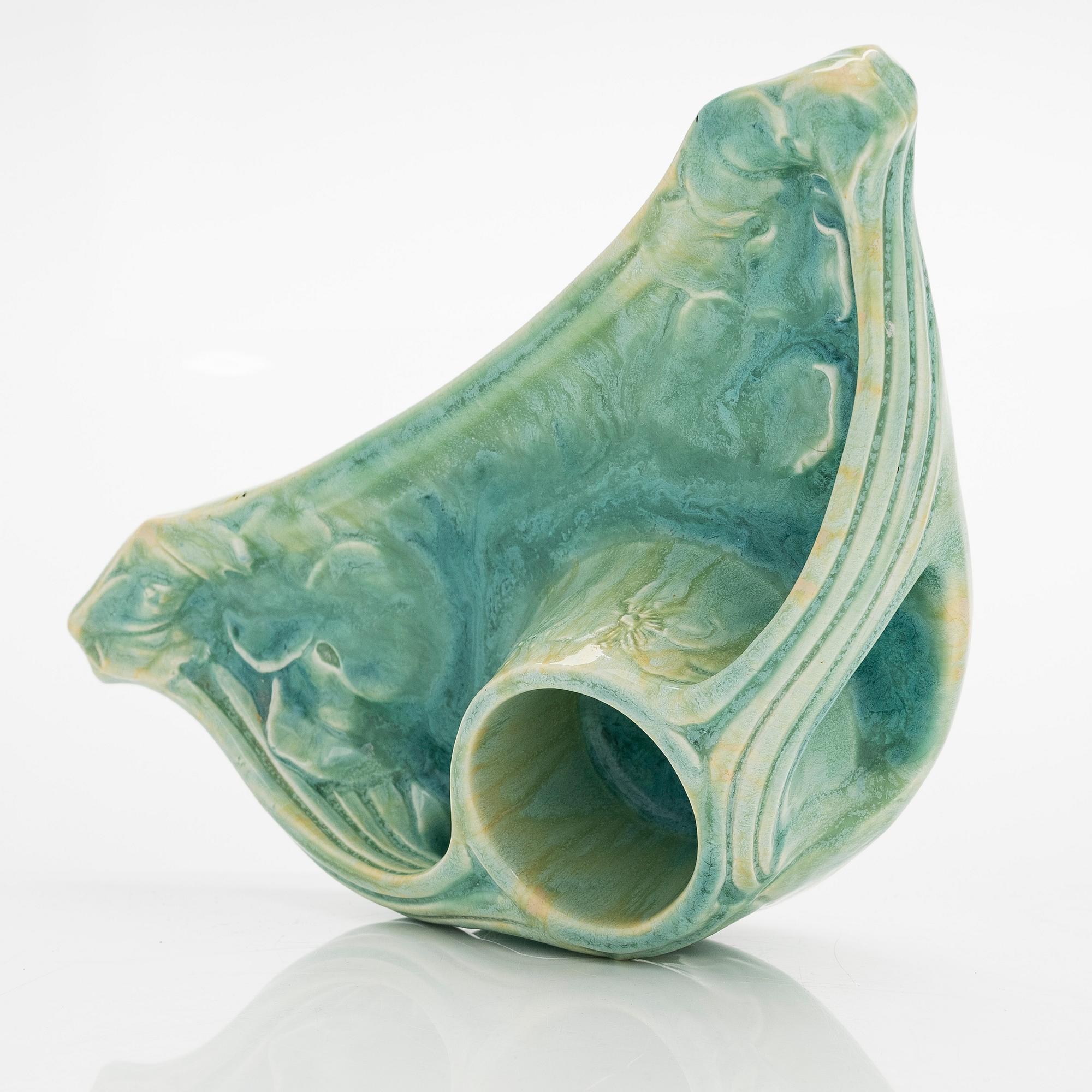 Musteteline, keramiikkaa, Rörstrand, 1900-luvun alku.