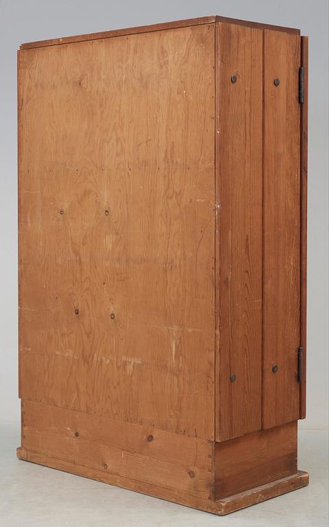 An Axel Einar Hjorth 'Lovö' stained pine cabinet, Nordiska Kompaniet, Sweden 1930's.