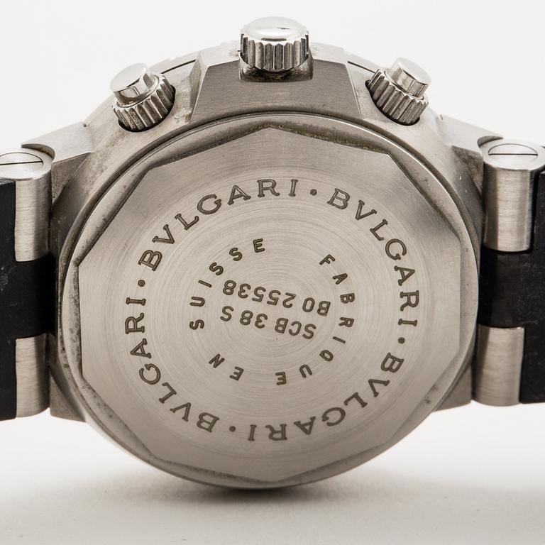 Bvlgari, Scuba Diagono Chronograph, wristwatch, 38 mm.