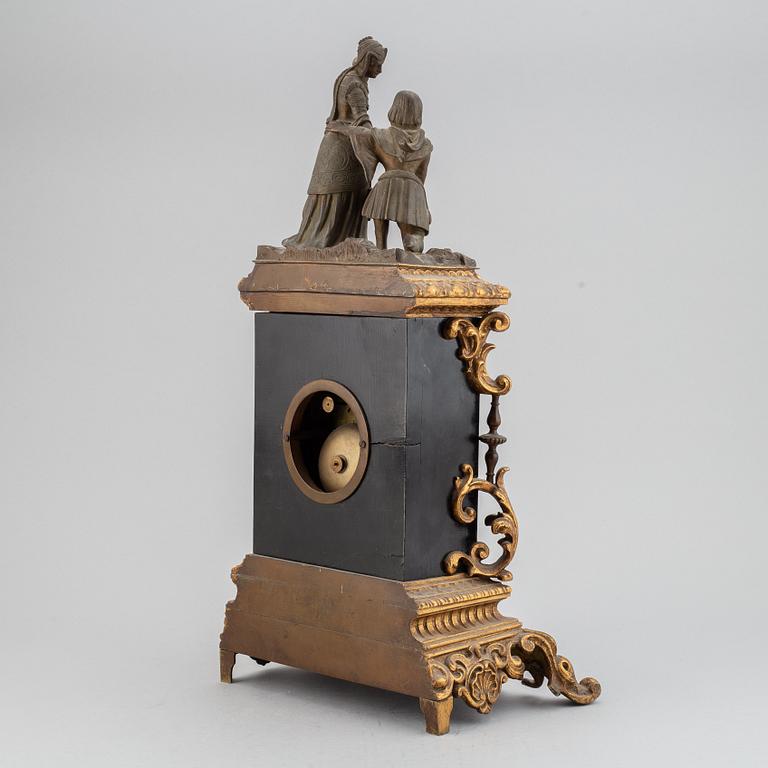 A neorenaissance gilt bronze mantel clock, second half of the 19th century.