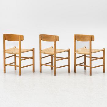 Børge Mogensen, three model "j39" chairs, FDB, Denmark, second half of the 20th century.