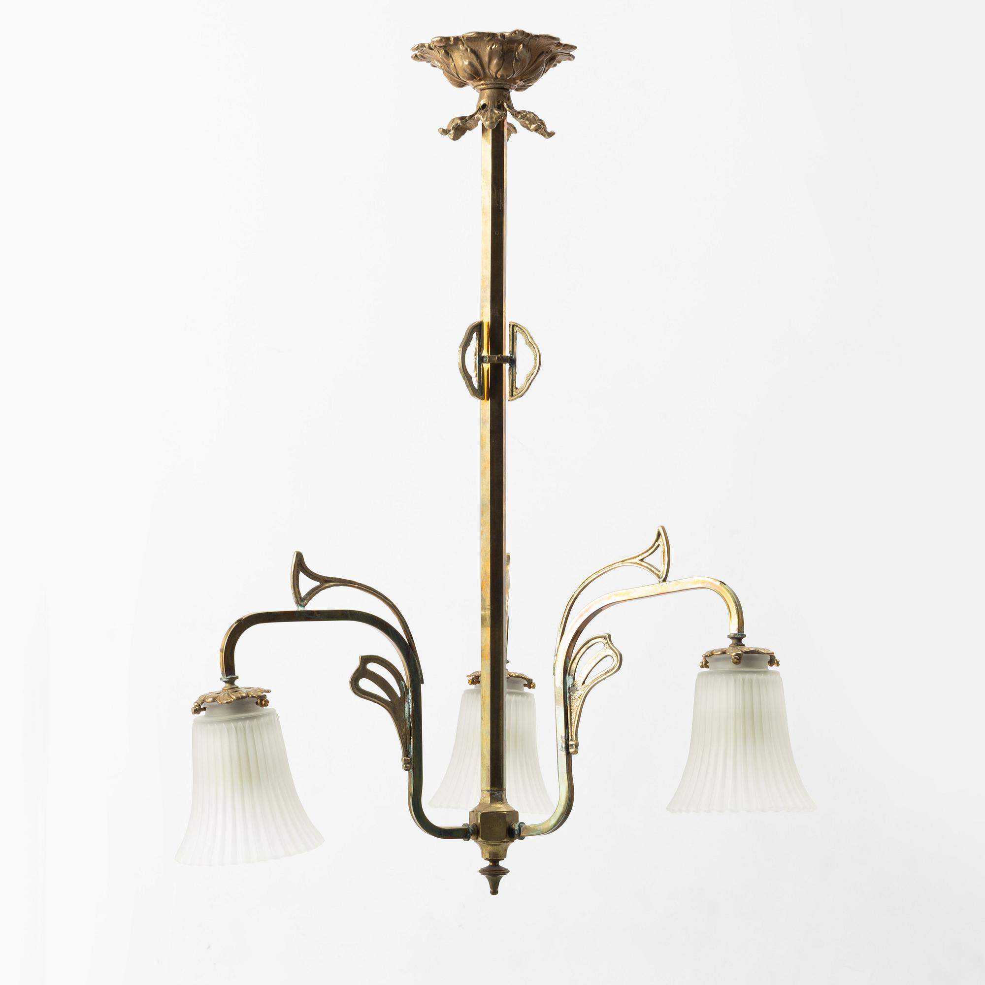 Jugend/Art Nouveau, Ceiling lamp, early 20th century.