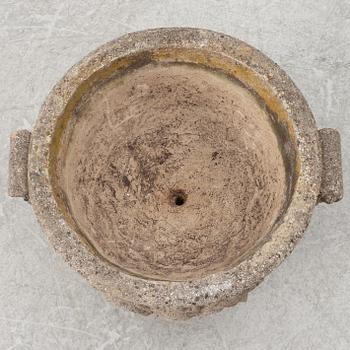 Garden urn, concrete, circa mid-20th century.