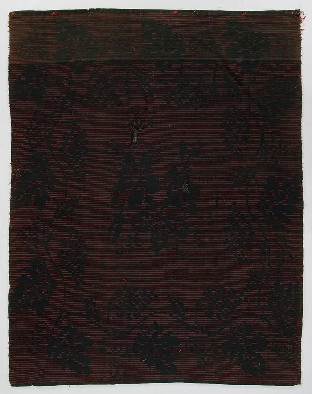 A late 19th Century Finnish folkart long pile ryijy-rug. Circa 185 x 140 cm.