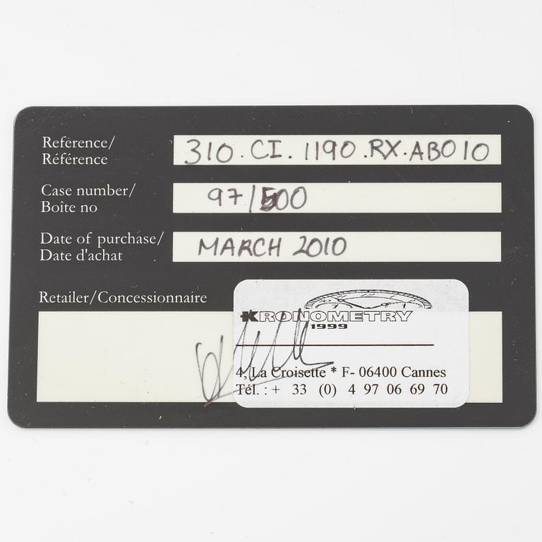 Hublot, Big Bang, Aero Bang Orange, "Limited Edition", Skeleton, chronograph, wristwatch, 44 mm.