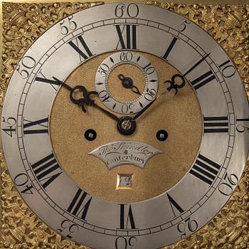 An English longcase clock, signed Tho Shindler, Canterbury. Ca 1800.