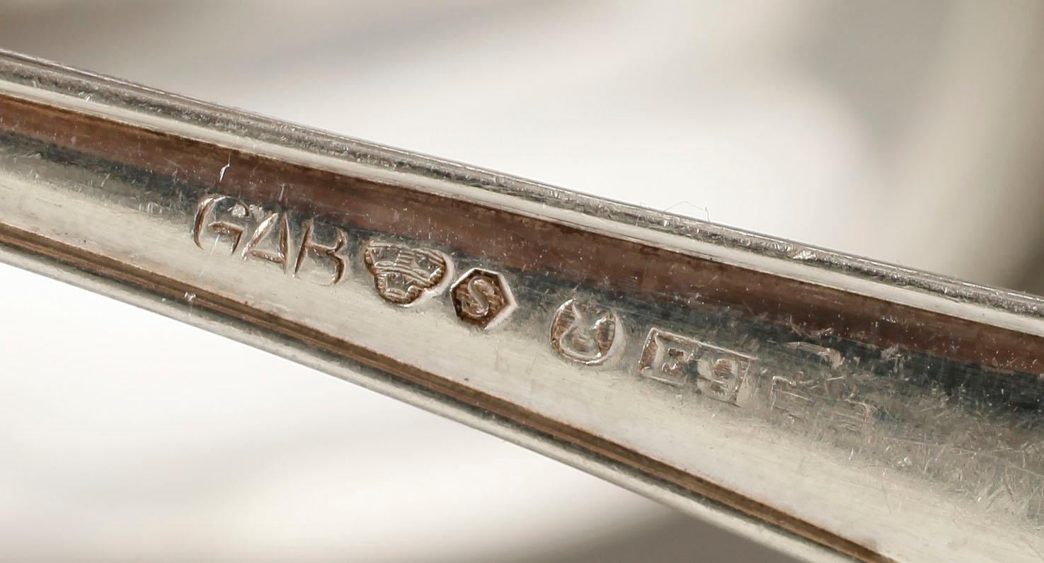 BESTICK, 15 delar, silver, svenska stämplar, 1800-/1900-tal. Vikt ca 399 g.