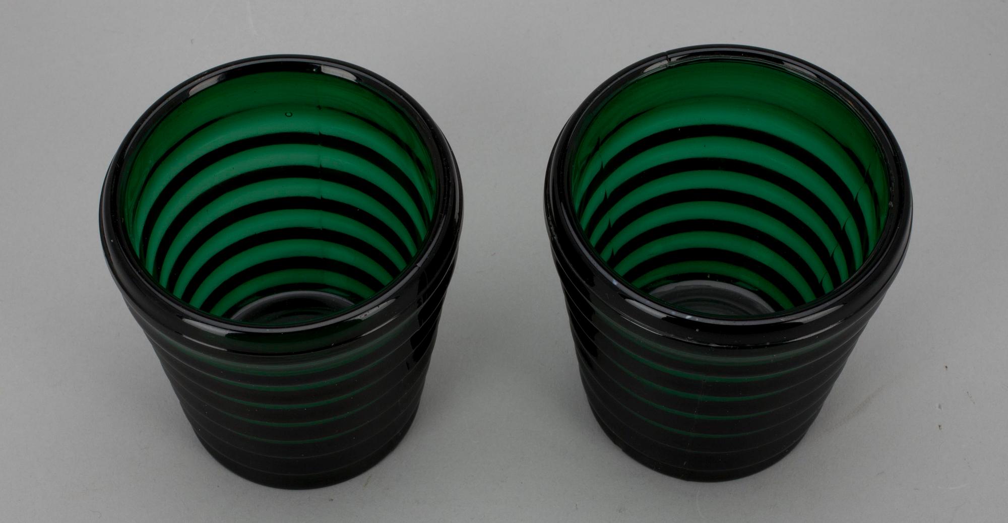 DRYCKESGLAS, 2 st, "Böljeblick", Aino Aalto.
