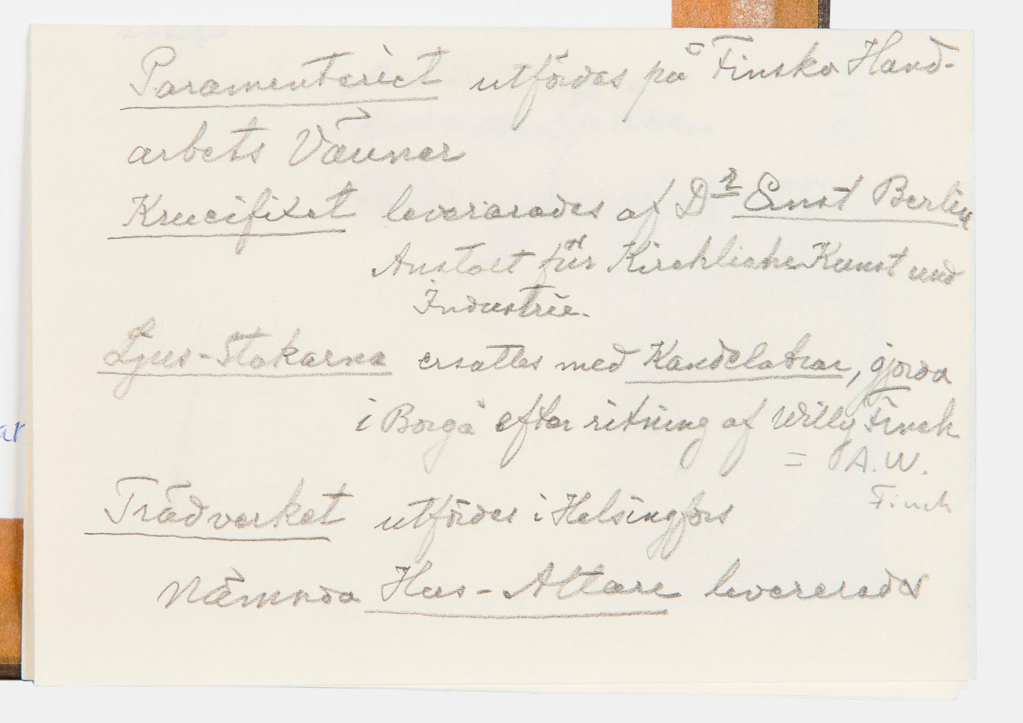 Eliel Saarinen, Skiss till Husaltare.