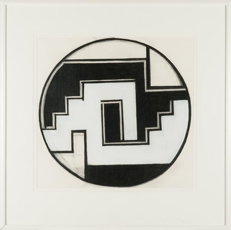 Carolus Enckell, mixed media on paper, signed and dated -86.