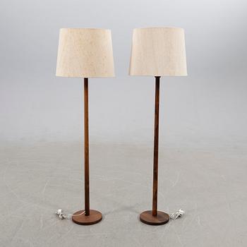Uno & Östen Kristiansson, floor lamps a pair, Luxus, second half of the 20th century.