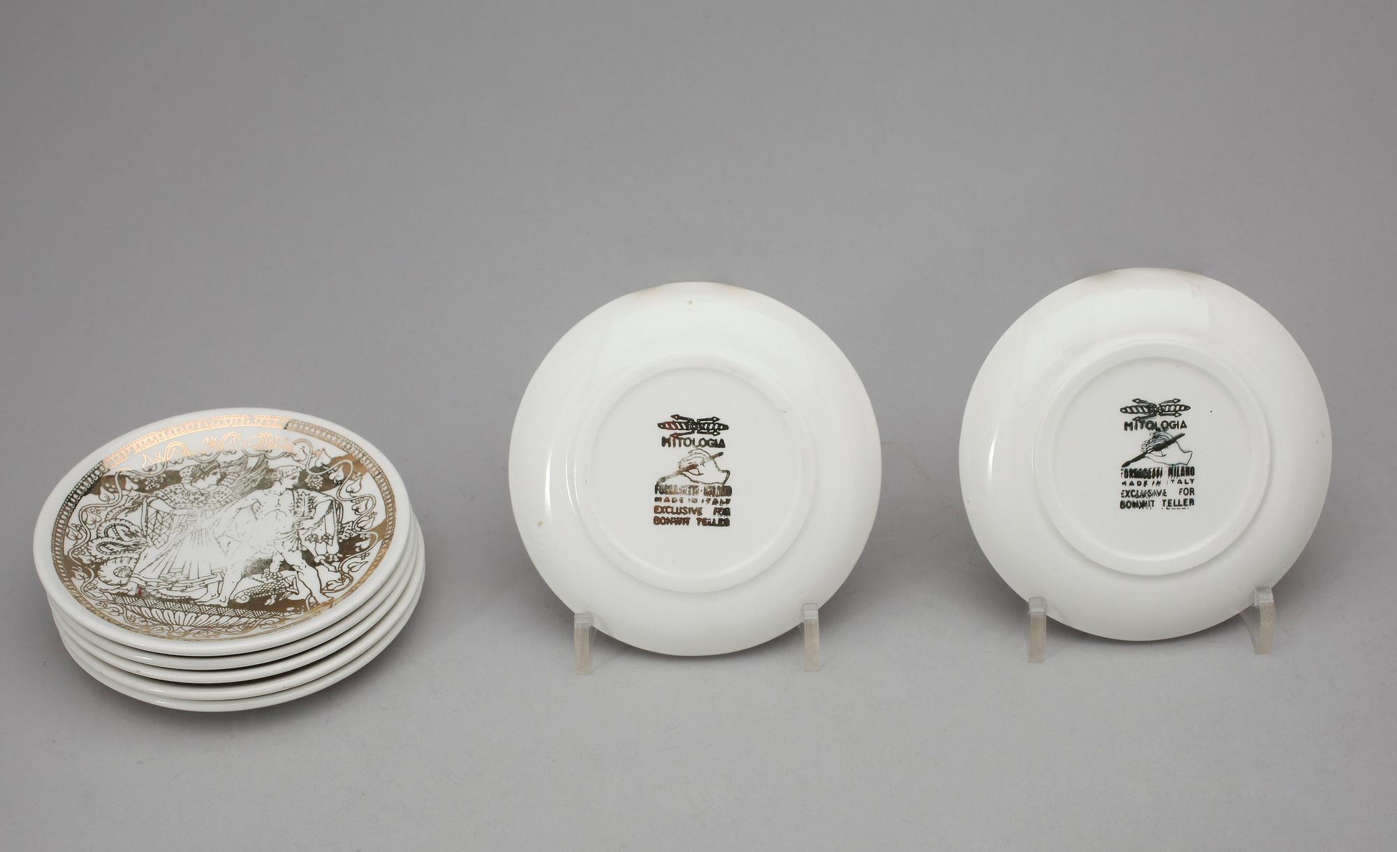 COASTERS, 7 st, flintgods, Fornasetti Milano, Italien.