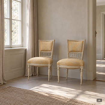 A set of four late Gustavian chairs by J. E. Höglander (master in Stockholm 1777-1813).