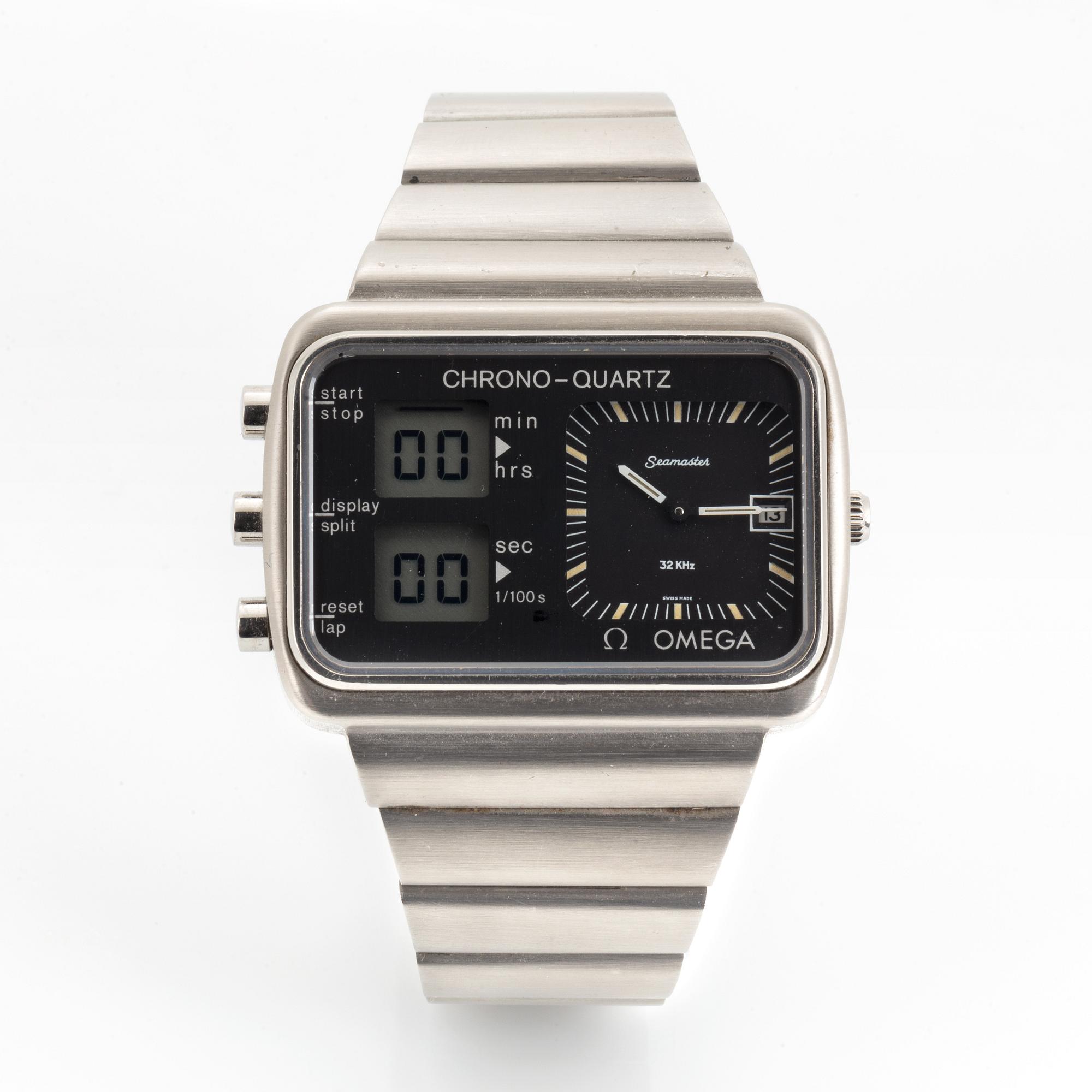 Omega, Seamaster, Chrono-Quartz, "Albatros", wristwatch, 46,7 x 34 mm.