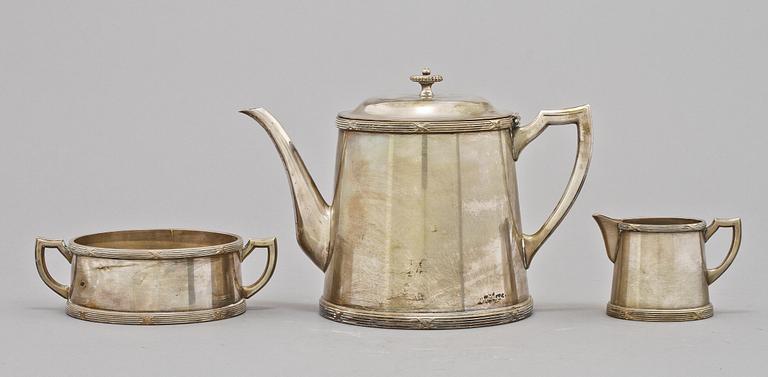 KAFFESERVIS, nysilver, Gense, 1900-talets första kvartal.