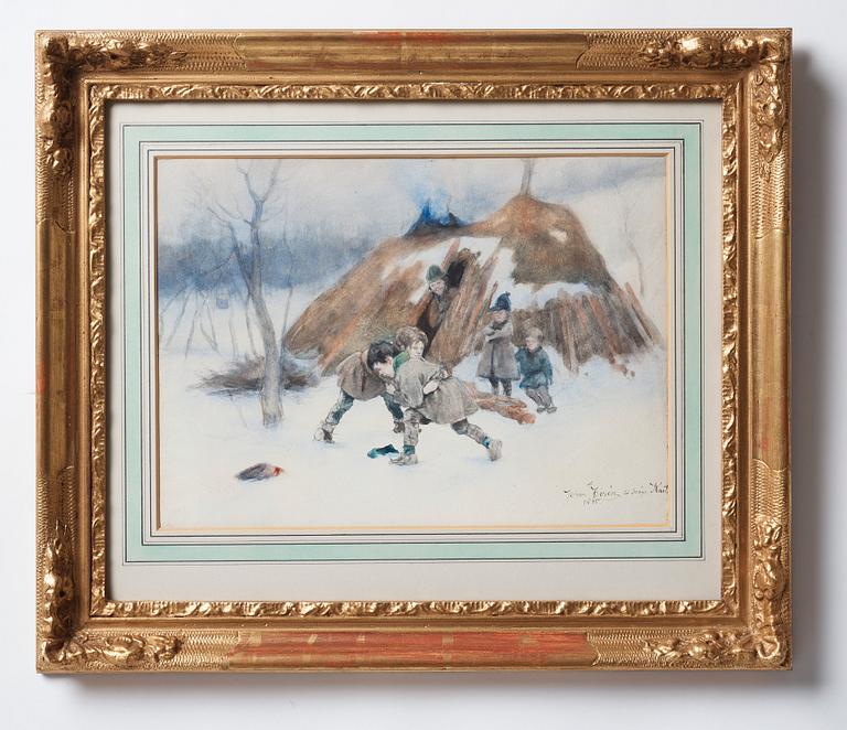 Johan Tirén, Brawl in the snow.