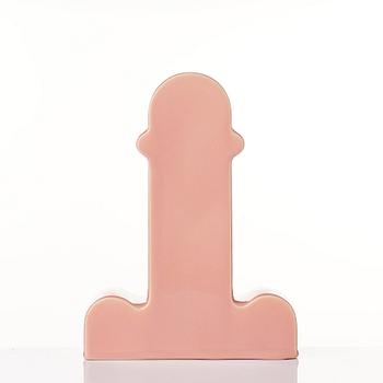 Ettore Sottsass, a "Shiva" pink glazed ceramic vase, B.D Barcelona, Spain post 1973.