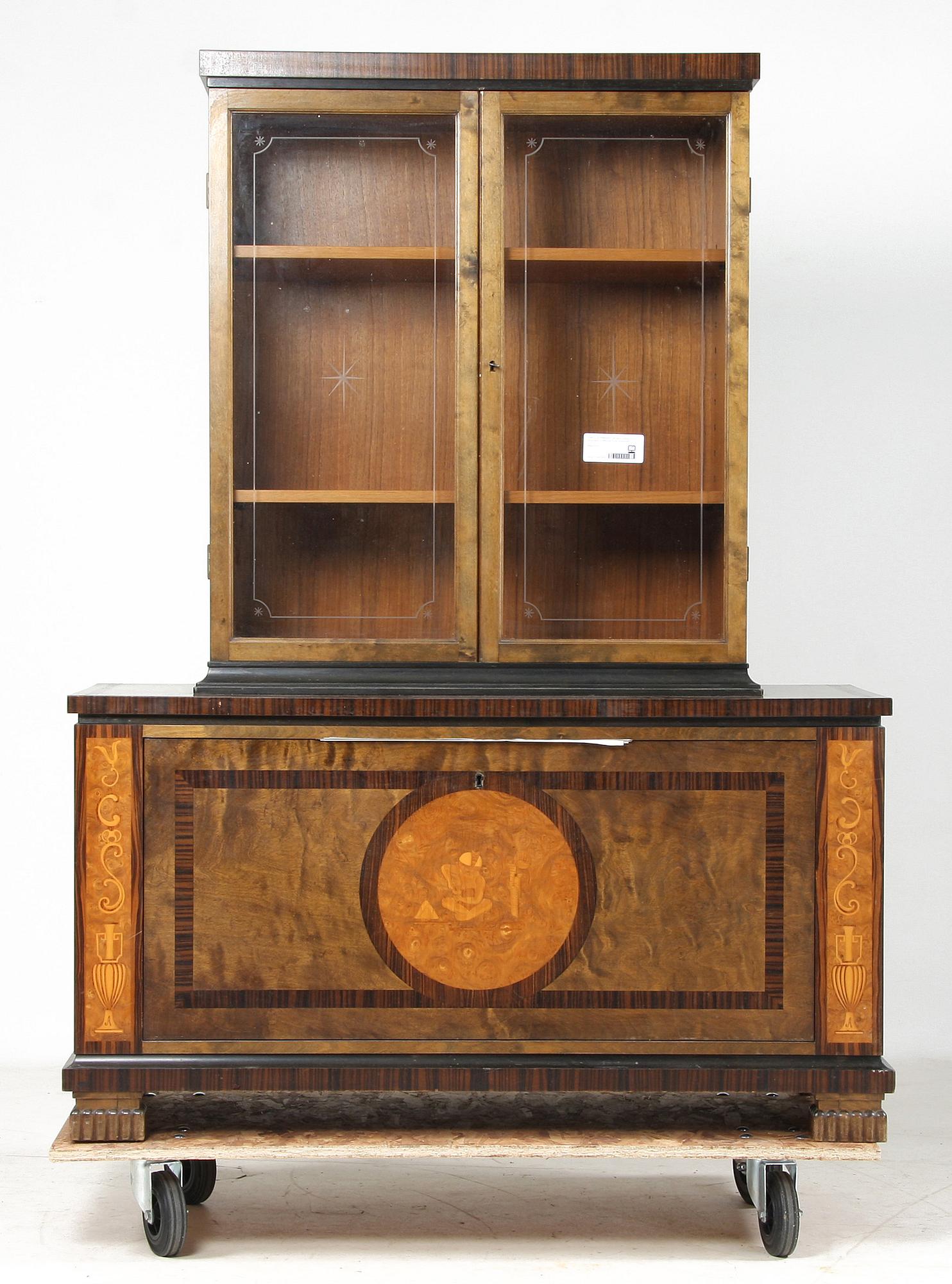 VITRINSKÅP, art deco, Georg Johansson, Göteborg, 1934, brickmärkt.