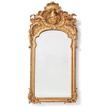 78. A Rococo dragon mirror.