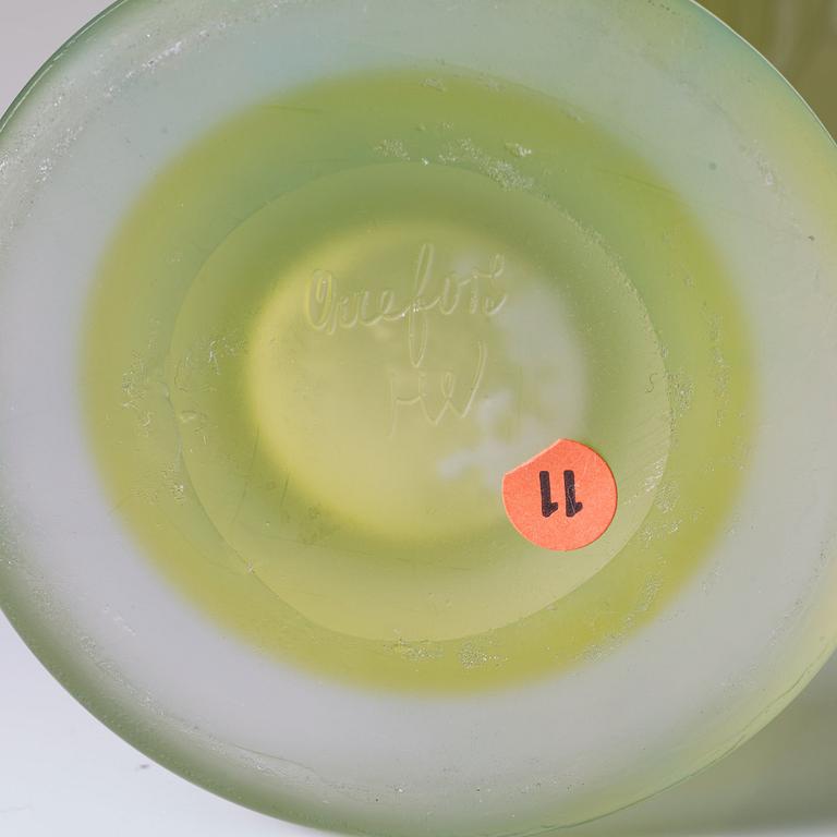 Heinrich Wollman, an Art Nouveau cameo glass vase,  Orrefors, Sweden.