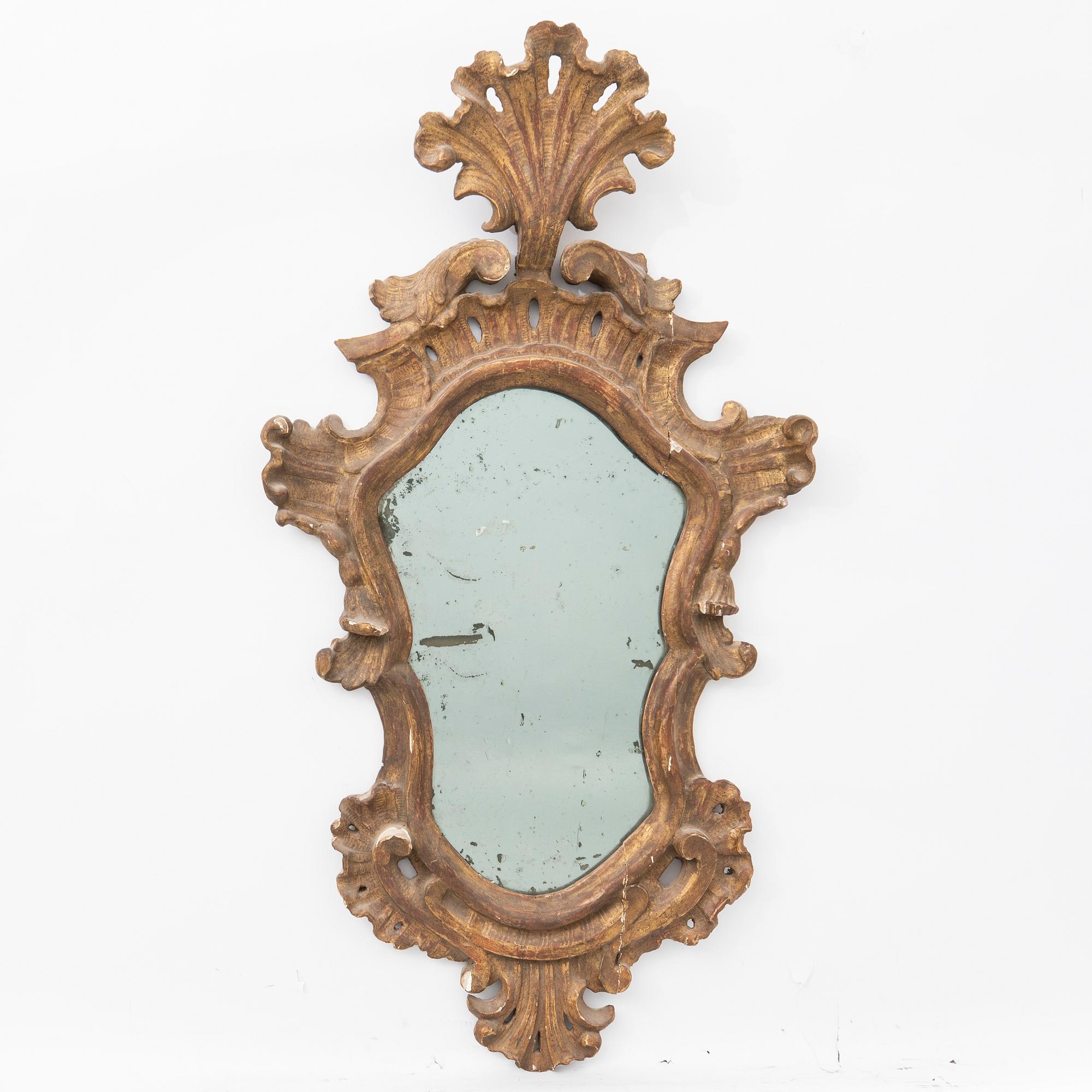 Mirror, late Baroque, late 18th century.