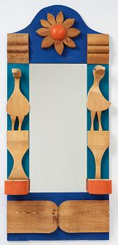 An Erik Höglund mirror and table, Eriksmåla Sweden.