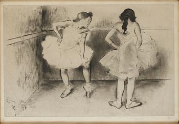 74. Louis Legrand, Deux danseuses à la barre.