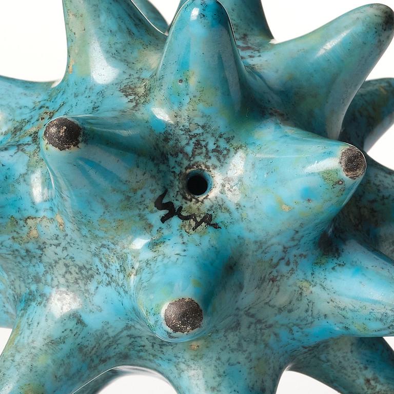 Hans Hedberg, a faience sculpture of a sea urchin, Biot, France.