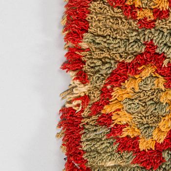 Rya / täcke, Finland, circa 1800. Ca 206 x 117 cm.