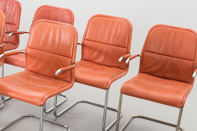 Kenneth Bergendahl. Eight "Cicero" Dux armchairs.