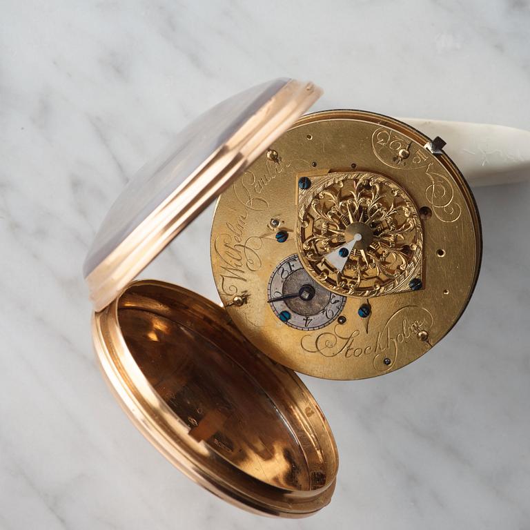 WILHELM PAULI (1770-1816), Stockholm, pocket watch, 54 mm,