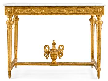 495. A Gustavian late 18th century console table.