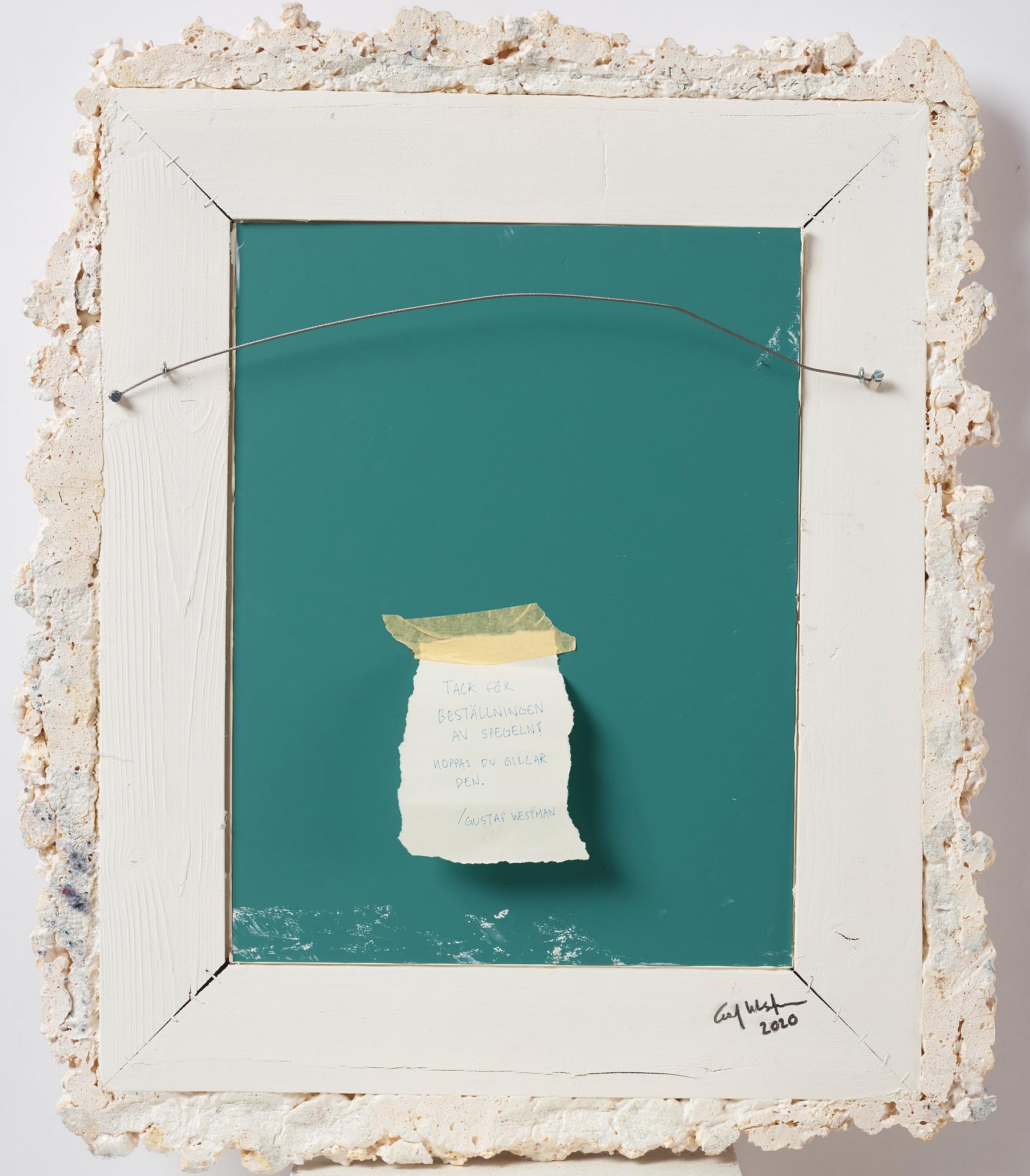Gustaf Westman, spegel, "Popcorn", egen studio, Stockholm, 2020.