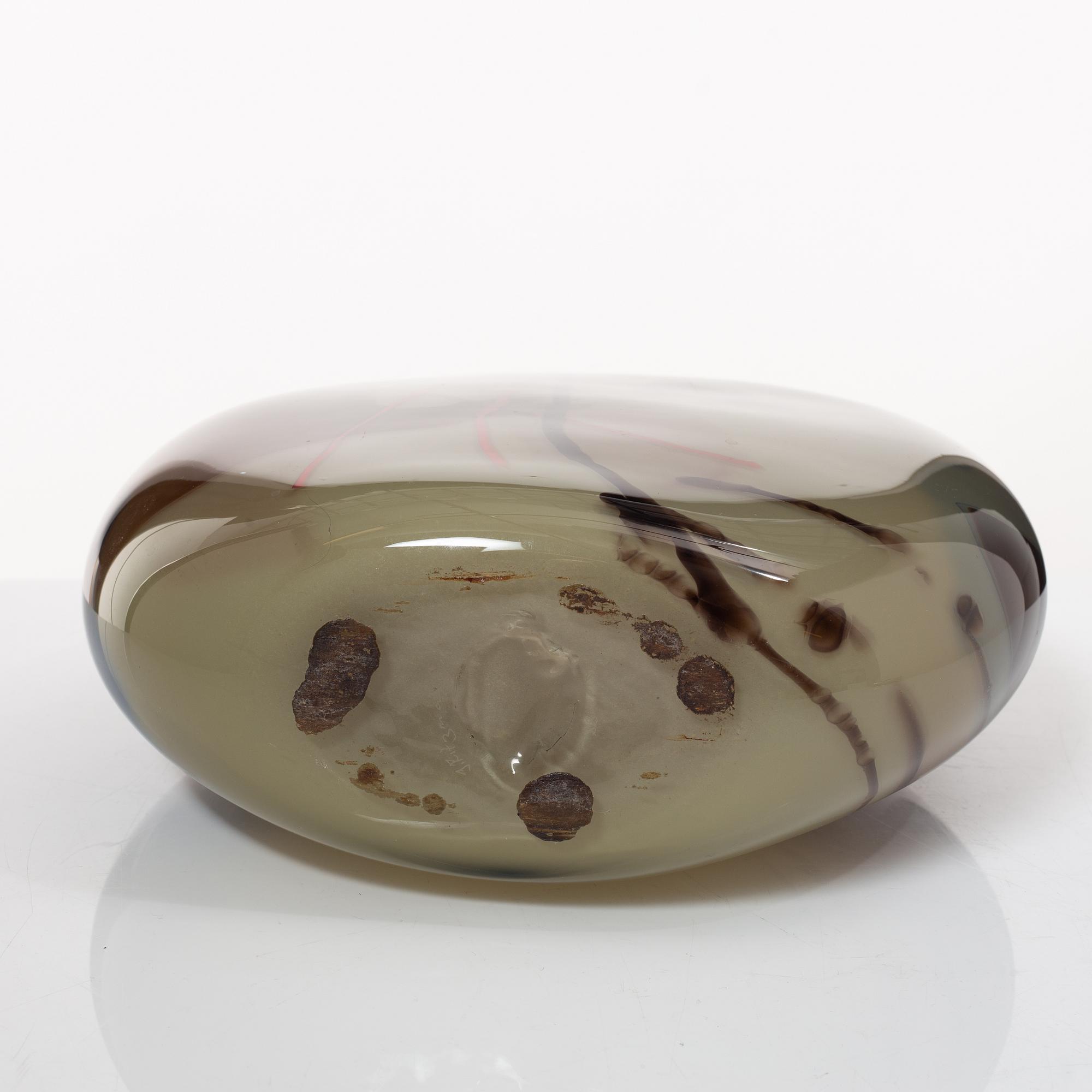 Jan-Erik Ritzman, a vase, glass, unique, Transjö, 1988.