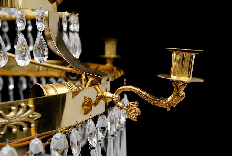 LJUSKRONA, empirestil, 1800-/1900-tal. Höjd ca 120 cm.