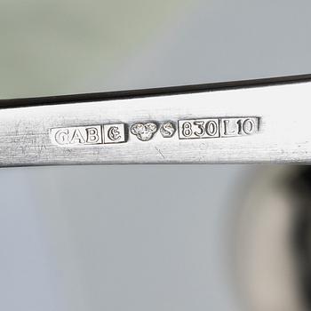 Jacob Ängman, A Swedish silver cutlery, "Rosenholm", GAB, Eskilstuna and Stockholm 1969-1985 (32 pieces).