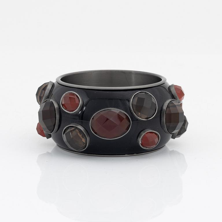 Bottega Veneta, a enamel and glass bangle.