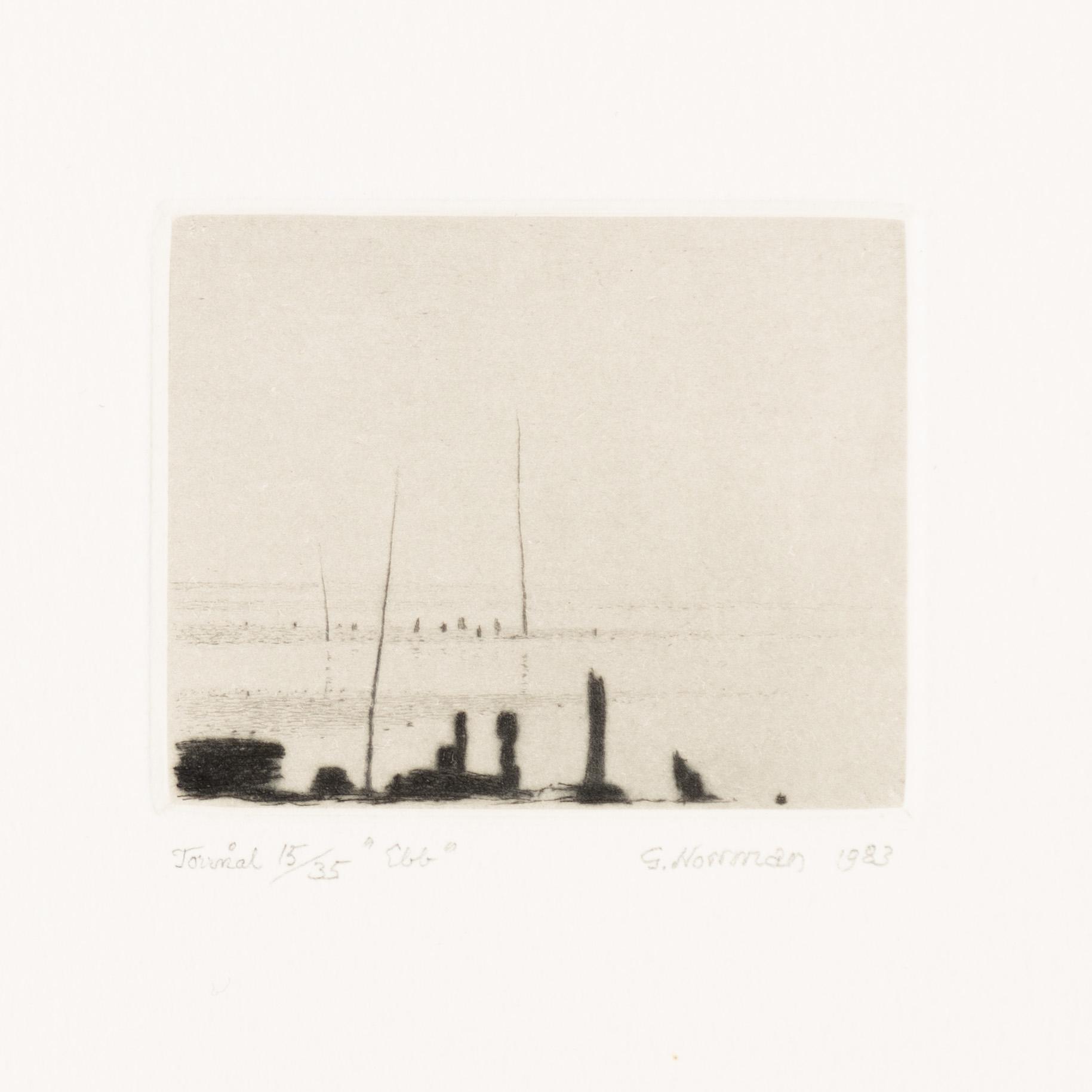 Gunnar Norrman, Drypoint etchings, 9, signed and numbered.