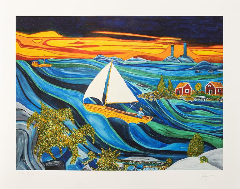 Plura Jonsson, lithograph in colours, signed EA 3/15.