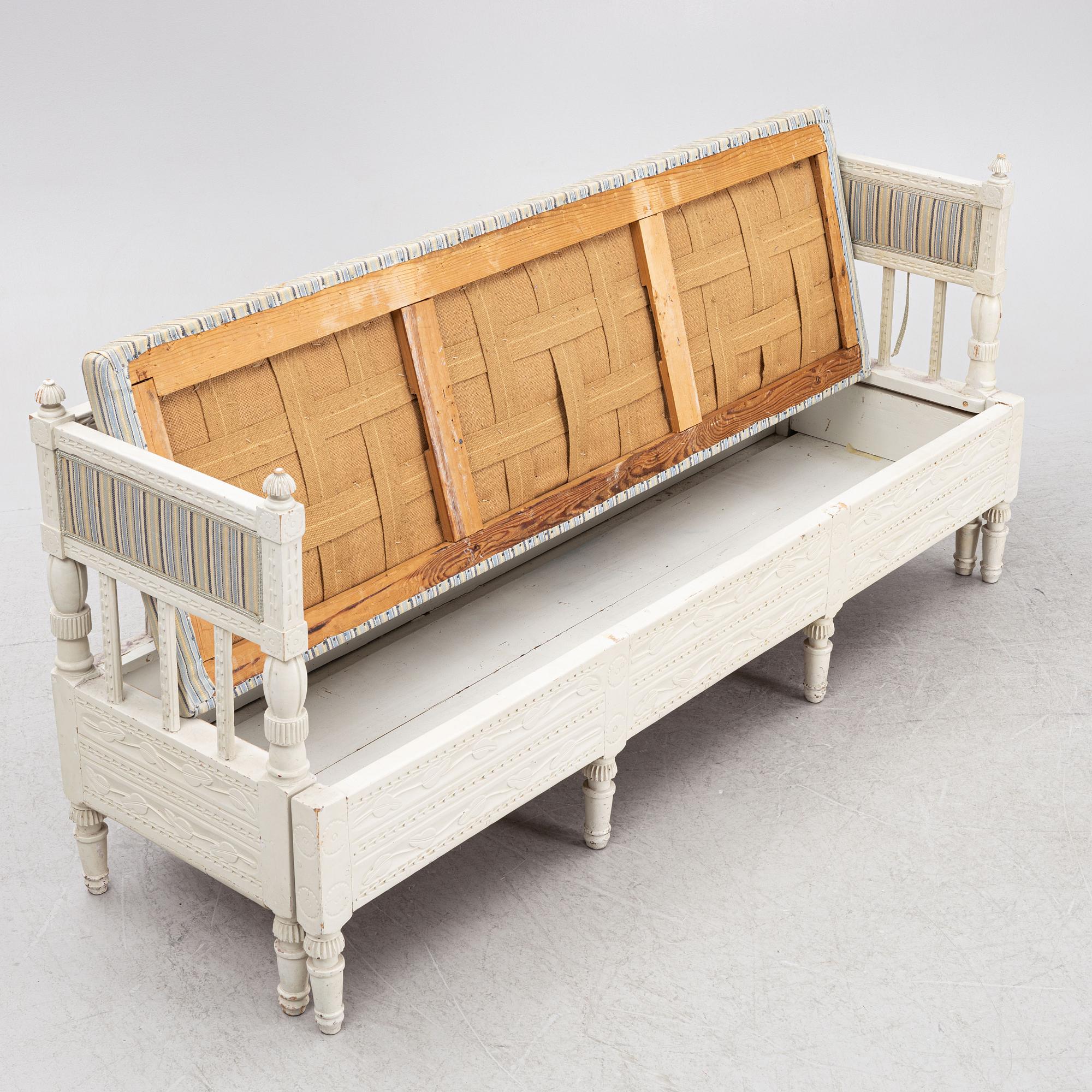 A Gustaivan sofa, early 19th century.