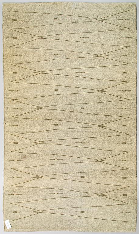 Aappo Härkönen, A 1960s flat weave rug 'Trilli' manufacturer  Mattokutomo Oy, Finland. Circa 280x165 cm.