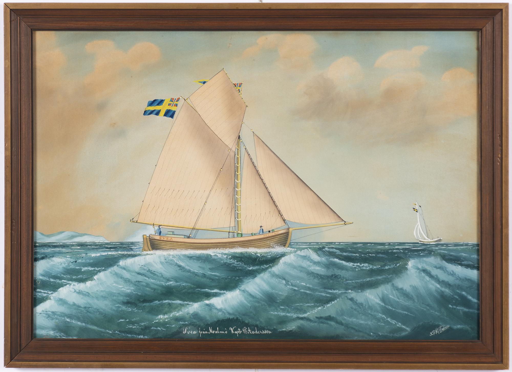 Lars Petter Sjöström, Kuttern "Svea" från Malmö (Kaptn P. Andersson).