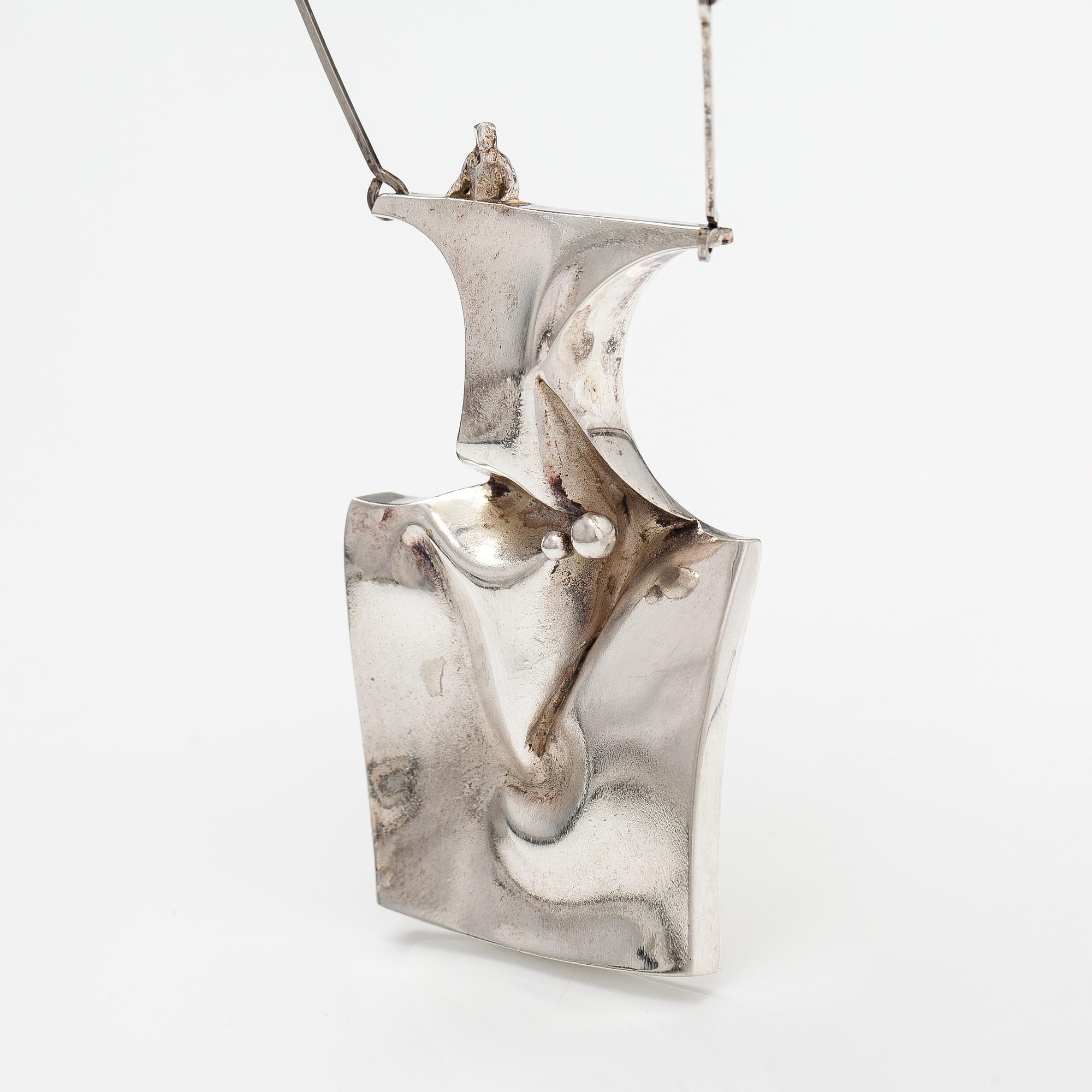 Björn Weckström, A sterling silver necklace "Barbarella". Lapponia 1970.