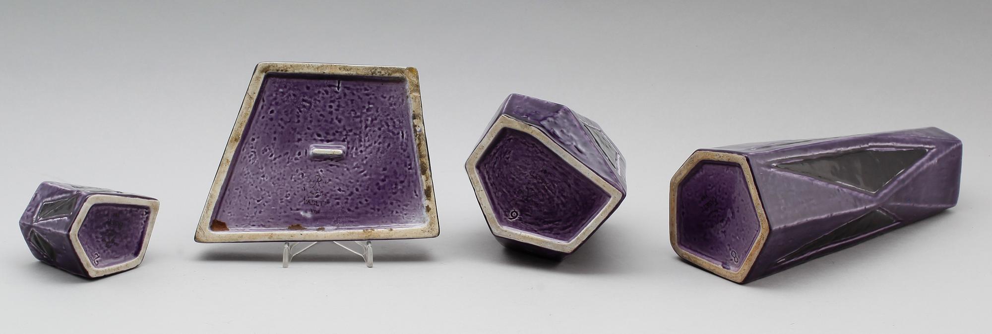 VASER, 3 st samt FAT, chamotte, Vilhelm Bjerke-Petersen, Rörstrand.