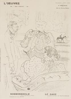 390. Henri de Toulouse-Lautrec, "Le gage" (Edition du programme de théâtre).